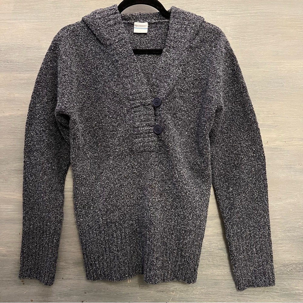 Columbia Navy Blue Hoodie Sweater Large‎ Good Condition